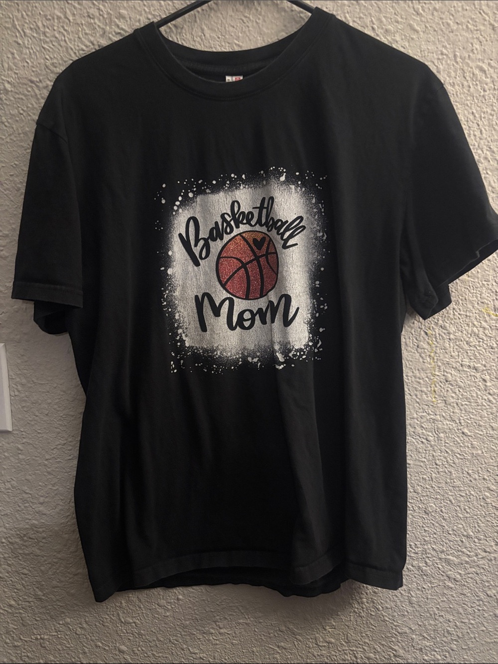 Basketball Mom Graphic Tee - Black so size large custom made